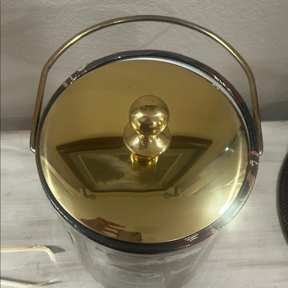 Kraftware- Vintage Golf Scene Ice Bucket with Handle